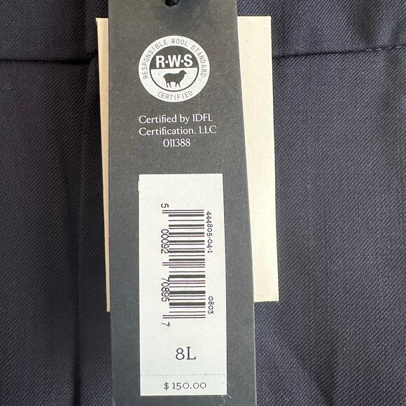 Banana Republic TALL Siena Slim Italian Wool Ankle Pant Navy Blue 8 444805 - Picture 4 of 12